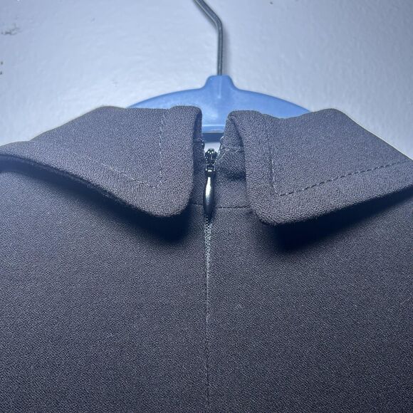 Donna Karan New York Dress Women's 6 Black Cowl Neck Sheath Belted Work Office - Picture 12 of 12